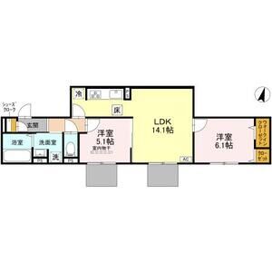 2LDK 間取り図