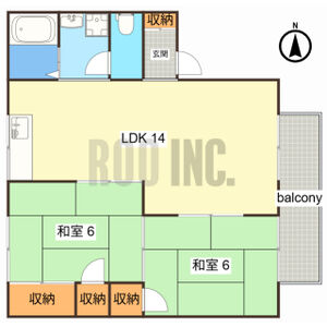2LDK 間取り図