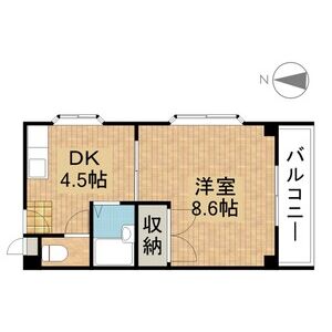 1DK 間取り図