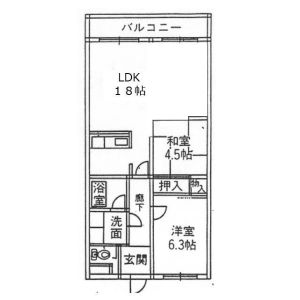 2LDK 間取り図