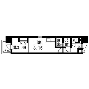 1LDK 間取り図