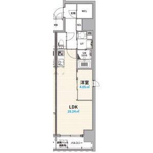 1LDK 間取り図