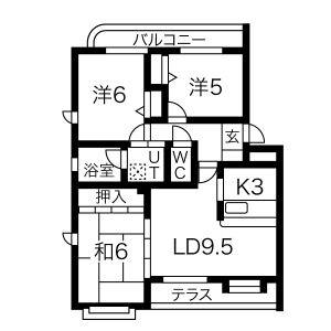 3LDK 間取り図