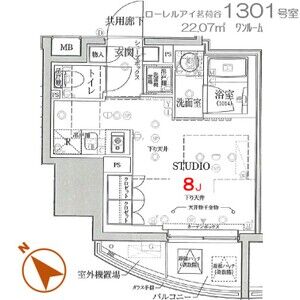 ワンルーム 間取り図