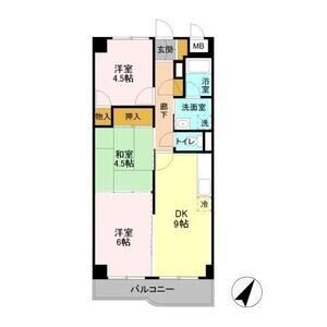 3DK 間取り図