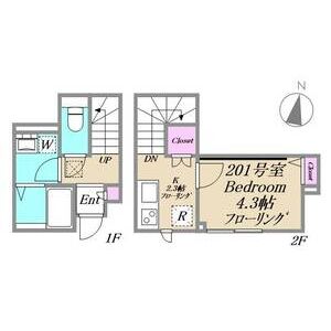 1K 間取り図