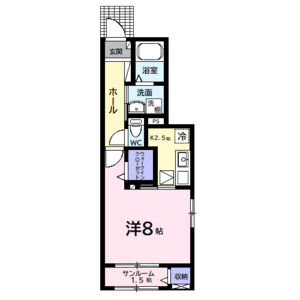 1K 間取り図