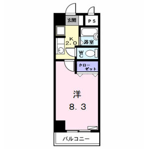 1K 間取り図