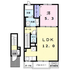 1LDK 間取り図