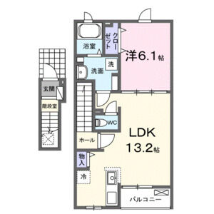 1LDK 間取り図