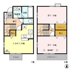 2LDK 間取り図