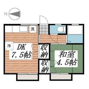 1DK 間取り図