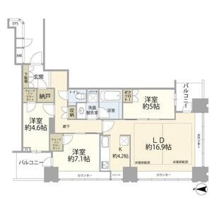 3LDK 間取り図