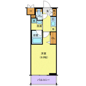 1K 間取り図