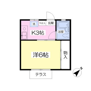 1K 間取り図