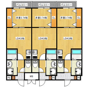1LDK 間取り図