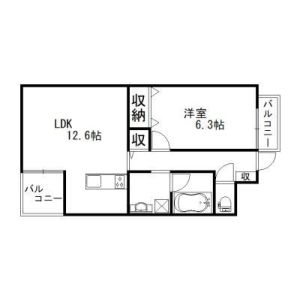1LDK 間取り図