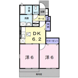 2DK 間取り図