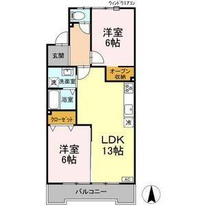 2LDK 間取り図