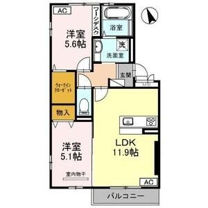 2LDK 間取り図