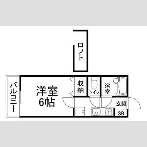 1K 間取り図