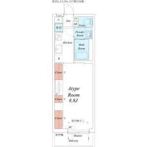 1K 間取り図