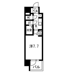 1K 間取り図