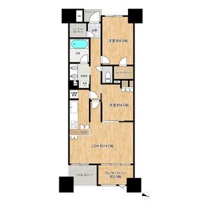 2LDK 間取り図