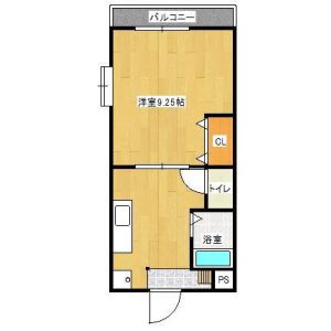 1DK 間取り図