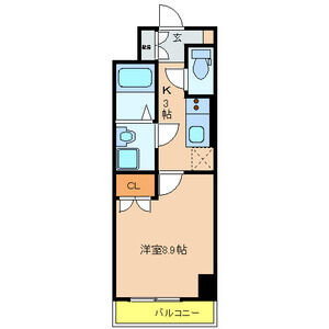 1K 間取り図