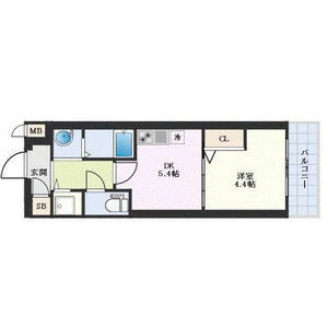 1DK 間取り図