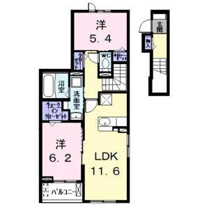2LDK 間取り図