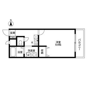 1K 間取り図