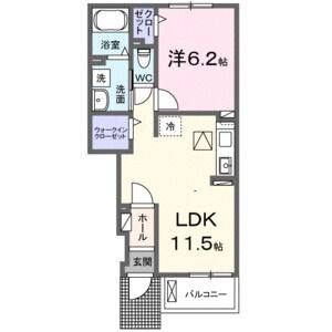 1LDK 間取り図