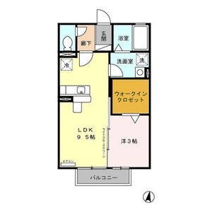 1LDK 間取り図