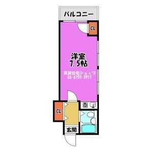ワンルーム 間取り図