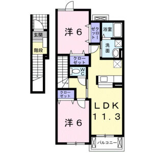 2LDK 間取り図
