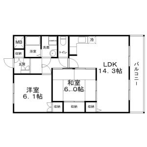 2LDK 間取り図
