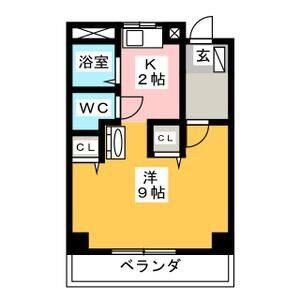 1K 間取り図