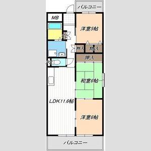 3LDK 間取り図