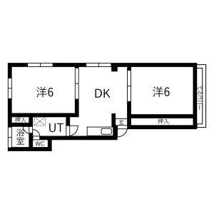 2DK 間取り図