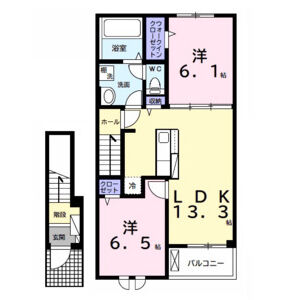 2LDK 間取り図