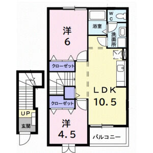 2LDK 間取り図