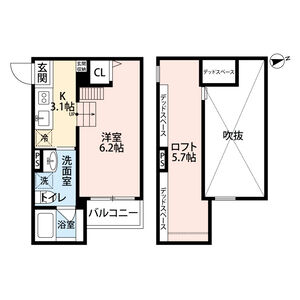 1K 間取り図