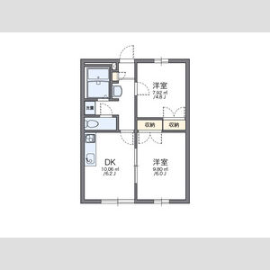 2DK 間取り図