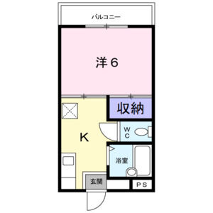 1K 間取り図