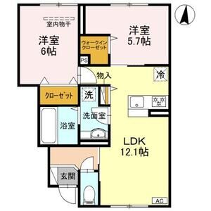 2LDK 間取り図