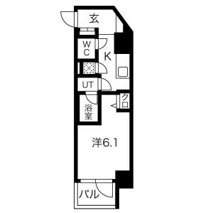 1K 間取り図