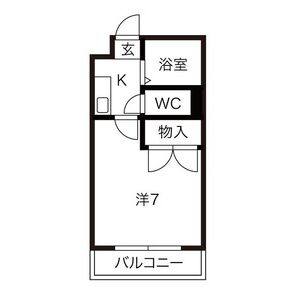 1K 間取り図