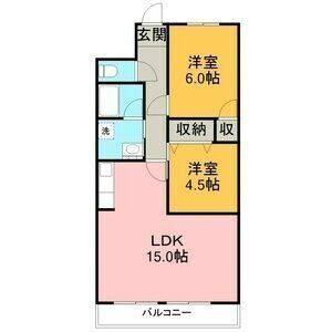 2LDK 間取り図